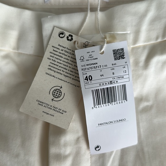 MANGO linen high waisted pants - Picture 4 of 4